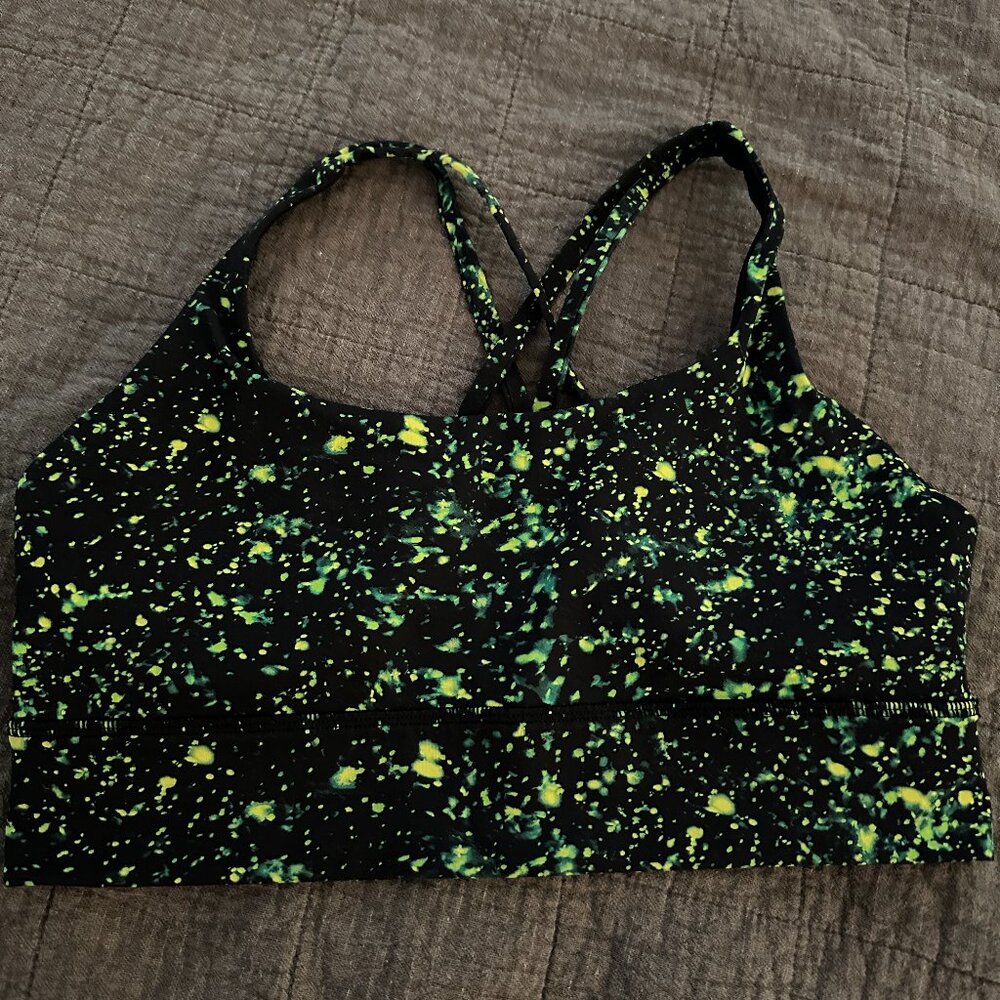 lululemon Energy Longline Bra *Medium Support B–D Cups Sparks Fly Multi Size 10